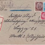 DR - Roth ü. Lichtenfels Landpost-Ra2 Einschreibebrief n. Leipzig 1938