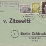 BRD - (13a) Spittelstein ü. Coburg Landpost-Ra2 Drucksache n. Berlin 1954