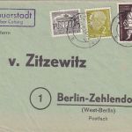 BRD - (13a) Gauerstadt ü. Coburg Landpost-Ra2 Drucksache n. Berlin 1954