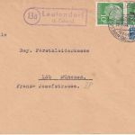 BRD - (13a) Leutendorf (b. Coburg) Landpost-Ra2 Brief n. München 1954