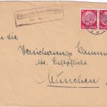 DR - Sickershäuserwegsiedlung ü. Kitzingen Landpost-Ra2 Brief n. München 1937
