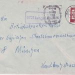 BRD - 8731 Langendorf Landpost-Ra1 Brief Bad Kissingen - München 1962