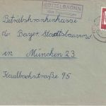 BRD - Büttelbronn ü. Treuchtlingen Landpost-Ra2 Brief n. München 1962