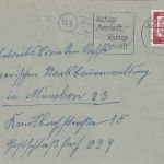 BRD - (13b) Munningen ü. Nördlingen Landpost-Ra2 Brief n. München 1962