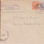 AM-Post - Untermagerbein ü. Nördlingen Landpost-Ra2 Zensurbrief n. Öttingen 1946
