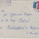 BRD - Dettenhofen ü. Landsberg (Lech) Landpost-Ra2 Brief n. Hechendorf 1952