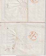 Preussen - Berlin 10/5 + 13/8 (1842) 2 Francobriefe n. ENGLAND "via Holland"