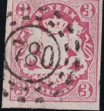 Bayern - 3 Kr. Wappen geschn. oMR 780 (Pretzfeld)
