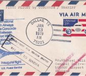 USA - Concorde Firstflight Dallas London 1979 Luftpostbrief