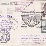 Österreich - Fallschirmpost Oberwart 1982 Zuleitungspost LH-Erstflug 1.11.82