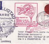 BRD - Fallschirmpost SST Landsberg a/Lech Zuleitungspost LH-Erstflug 1977
