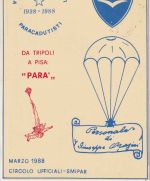 Italien - Sonderkarte 1938-1988 Scuola Paracadutisti Fallschirmpost Pisa 1988