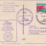 DDR - Bork-Brück-Gedenkflug Bordpostkarte SST Borkheide 1962