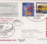 Berlin - Tag d. Aerophilatelie Sonder-R-Zettel Schmuckkarte SST n. RUMÄNIEN 1971