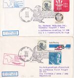 USA - 1st Emergency Parachute Jump 1922 SST 2x Luftpostbrief Dayton AIRPEX 1979