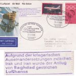 BRD - Lufthansa Erstflug Frankfurt Baghdad Verzögerungs-L5 Irak/Iran-Krieg 1985