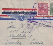 Venezuela - 70+25 C. Flugpostausg. Luftpostbrief (KLM-Aufkleber) Caracas 1947