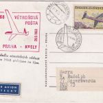 CSSR - Segelflugpost 29.9.68 Prag - Kbely Sonderkarte 50 Jahre CZ-Luftfahrt