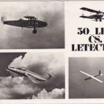 CSSR - Segelflugpost 29.9.68 Prag - Kbely Sonderkarte 50 Jahre CZ-Luftfahrt