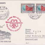 Schweiz - Weier/Olten Jubiläums-Segelflug 1961 Sonderkarte Ableitung Deutschland