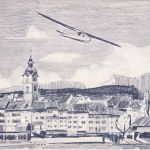 Schweiz - Weier/Olten Jubiläums-Segelflug 1961 Sonderkarte Ableitung Österreich