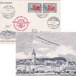 Schweiz - Weier/Olten Jubiläums-Segelflug 1961 Sonderkarte Ableitung Österreich