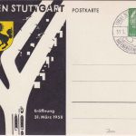 BRD - 10 Pfg. Heuss Privatganzsache Eröffnung Hafen Stuttgart SST 1958