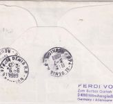 BRD - 3x60 Pfg. 800 J. Hamburger Hafen Schmuck-FDC/Luftpostbrief n. REUNION 1989