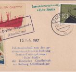 BRD - Seenot-Rettungskreuzer "Ruhr-Stahl" Raketenpost "Getsrandete Ondo" 1962