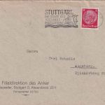 DR - Stuttgart "Die Stadt des Auslands-Deutschtums" (Segelschiff) Brief 1935