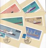 DDR - Hochseeschiffe Satz 6 Maximumkarte + ESST Berlin 22.6.82