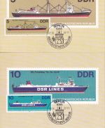 DDR - Hochseeschiffe Satz 6 Maximumkarte + ESST Berlin 22.6.82