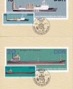 DDR - Hochseeschiffe Satz 6 Maximumkarte + ESST Berlin 22.6.82