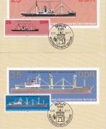 DDR - Hochseeschiffe Satz 6 Maximumkarte + ESST Berlin 22.6.82
