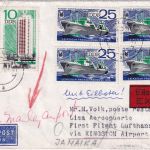 DDR - 4x25 Pfg. Supertrwaler u.a. Lupo-Eilbrief Zuleitungspost LH-Erstflug 1976