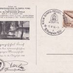 DR - Olympiade Berlin 1936 farb. Sonderkarte + SST Presse-Hauptquartier