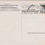 DR - IV. Olympische Winterspiele Garmisch-Partenkirchen farb. Sonderkarte 1936