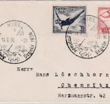DR - 4+8 Pfg. Olympia 1936 SST Kiel Segeln Brief n. Cjhemnitz