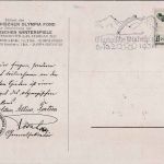 DR - IV. Olympische Winterspiele Garmisch-Partenkirchen farb. Sonderkarte 1936
