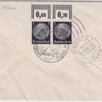 DR - 40 Pfg. Springreiter u.a. Einschreibebrief SST Kiel Olympia Segeln 1936