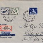 DR - 4+6 Pfg Olympia Zus-Druck R-Drucksache SST Berlin Presse-Hauptquartier 1936