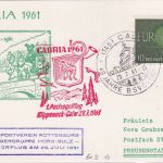 BRD - 1. Post-Segelflug Klippeneck Calw CABRIA 1961 Sonderkarte/SST Calw