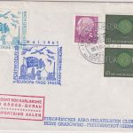 BRD - Europa-Tage 1961 1. Post-Segelflug Karlsruhe Gross-Gerau Brief m. Vignette