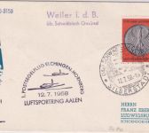 BRD - Weiler i.d.B. ü. Schwäbisch Gmünd Landpost-L2 Segelflugpost 1958