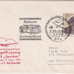 BRD - Bad Neustadt a/S. 1967 SST/Fahrbares Postamt Segelflugpost n. M. Gladbach