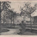 Bayern - München Krankenhaus Schwabing sw-AK gelaufen 1913