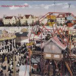 Bayern - München Oktoberfest Fahrgeschäfte fabr. AK gelaufen 1925