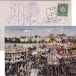 Bayern - München Oktoberfest Fahrgeschäfte fabr. AK gelaufen 1925