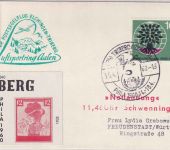 BRD - Postsegelflug Elchingen Triberg Notlandung Schwenningen 1960 Vignette