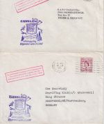 England - 1. Postsegelflug Klippeneck Calw 1961 2x Zuleitungspost Brit. Feldpost